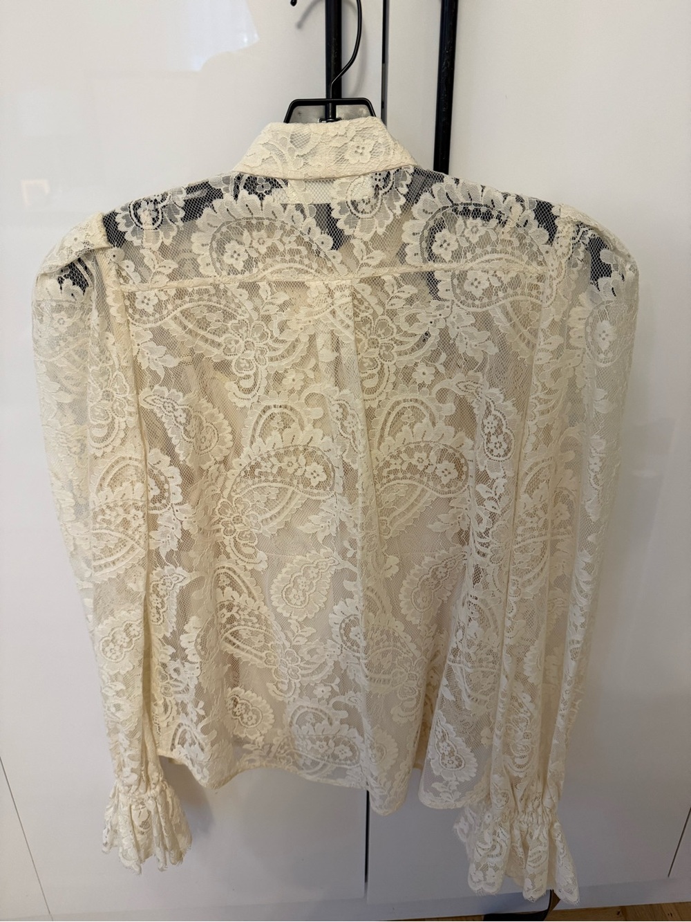 Zimmermann Lyrical Ivory Lace High-Neck Ruffle Blouse 0 (2-4) - Picture 9 of 9